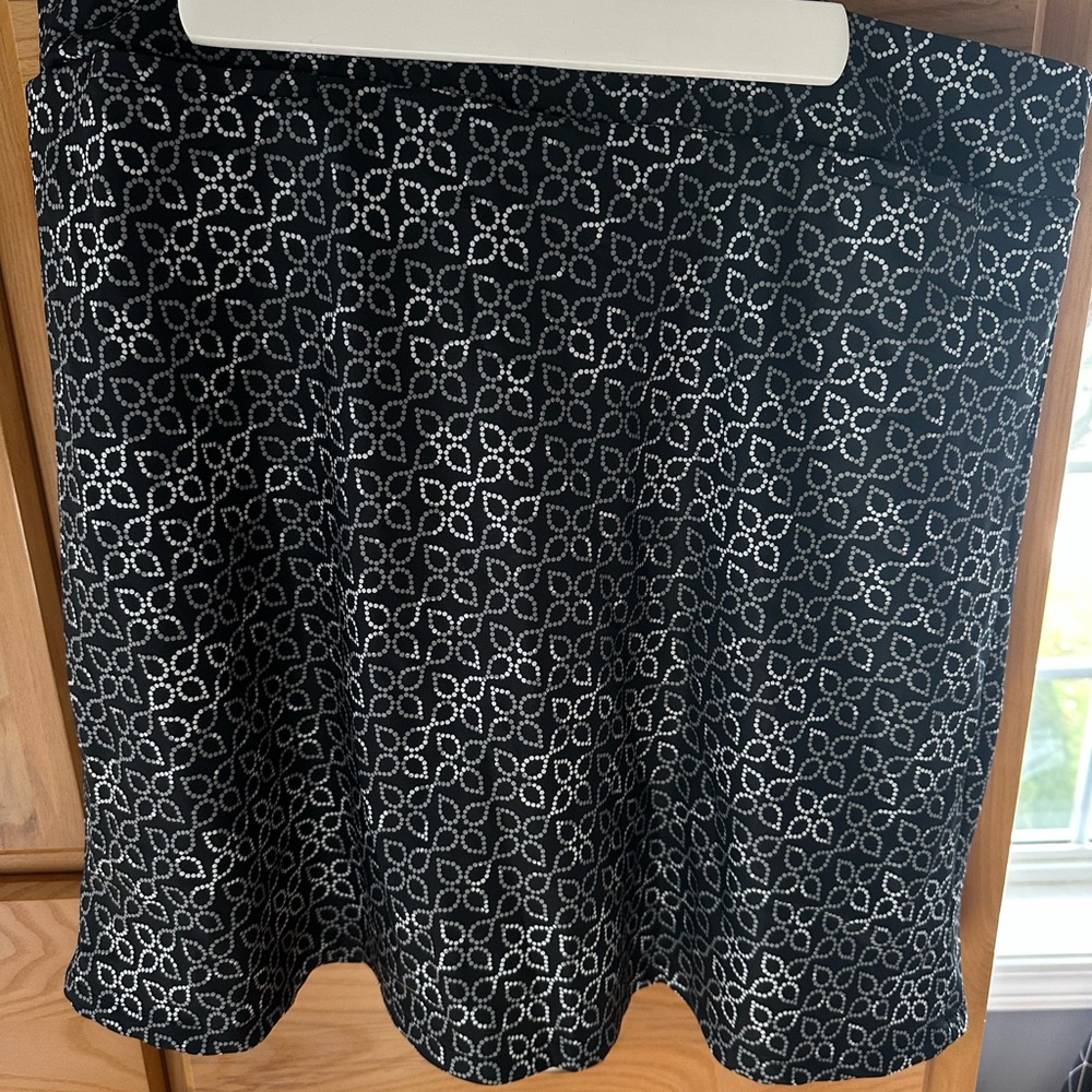 Golf skort Black and Silver Patterned Skirt